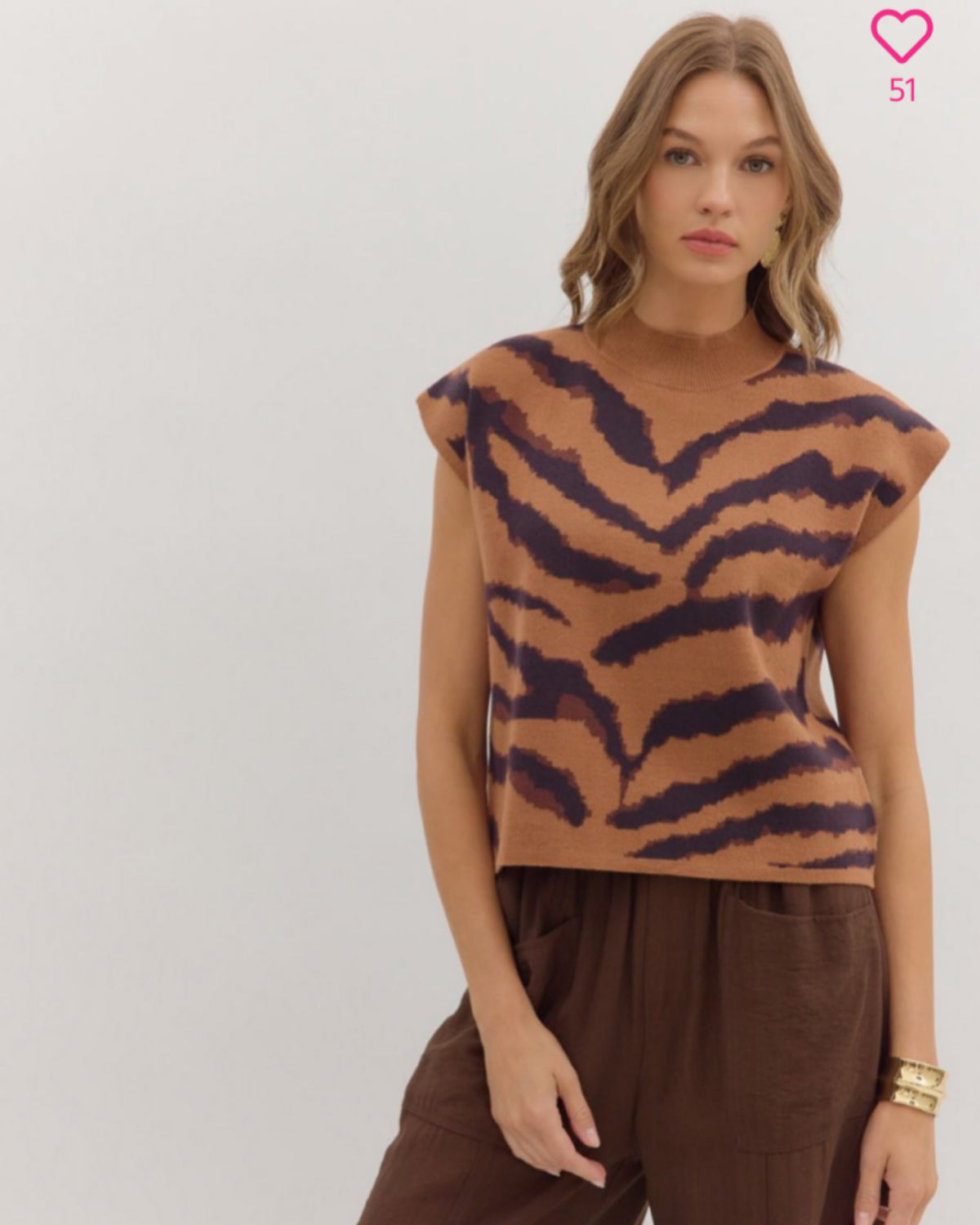 Something Wild in Tiger Sweater Top