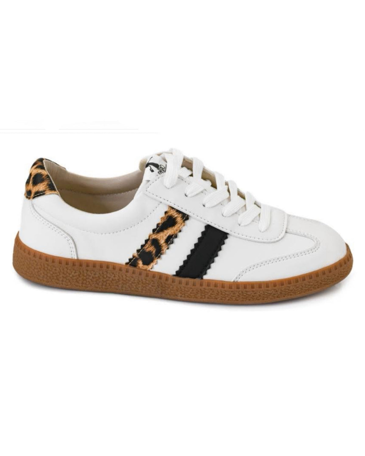 Heads up White Leopard Combo Sneakers