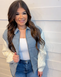 New Country Quilted Denim Jacket