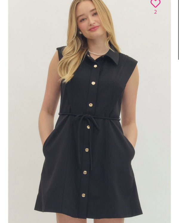 Feminine Fresh Dress in Black