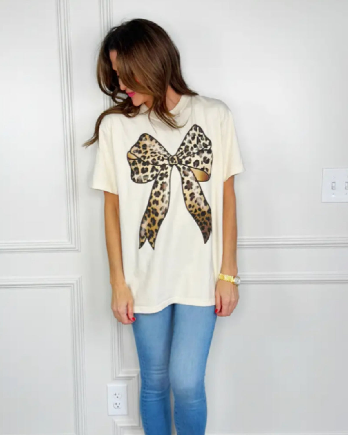 Leopard Bow Tee