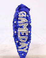 GAME DAY Sequin Headband in ROYAL