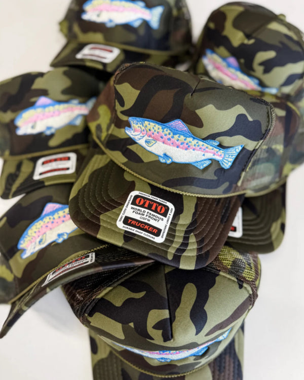 (PREORDER) Trout Camo Foam Trucker Hat