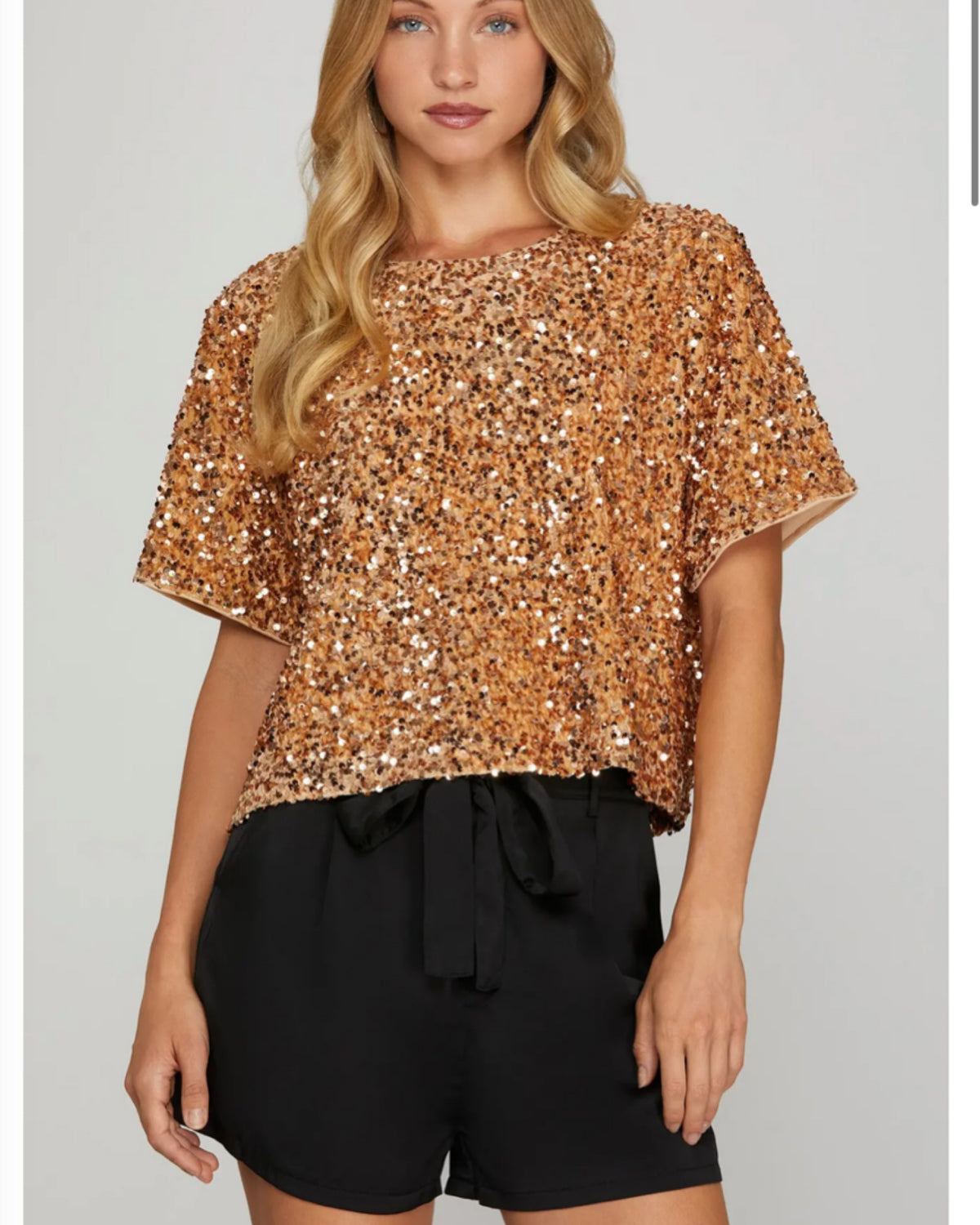 Dazzling at Rooftop Dinner Top in GOLD
