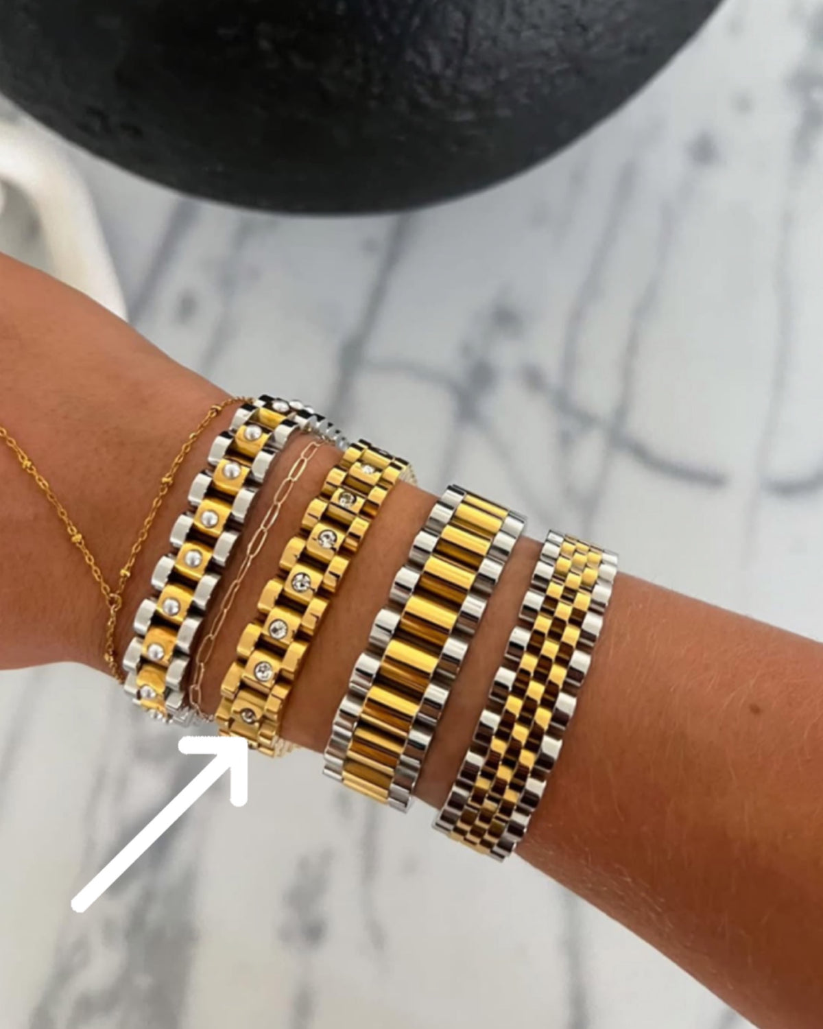 Diamond Rolly Gold Bracelet