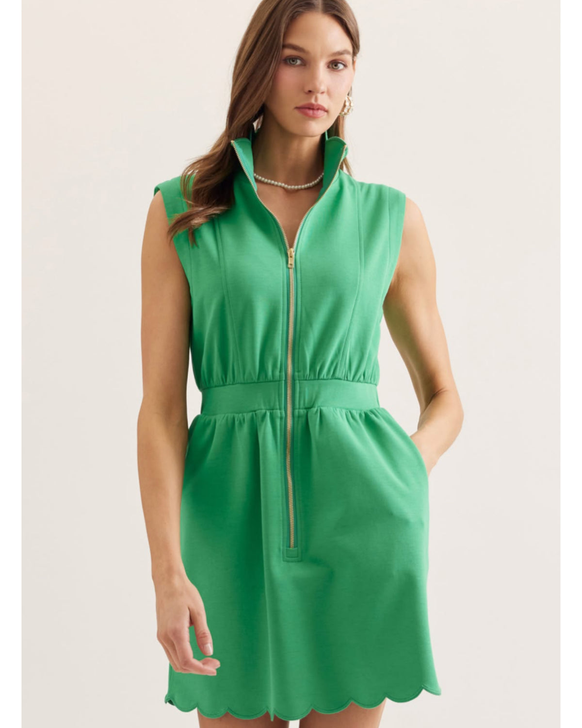 Effortlessly Chic Tank Dress in Green