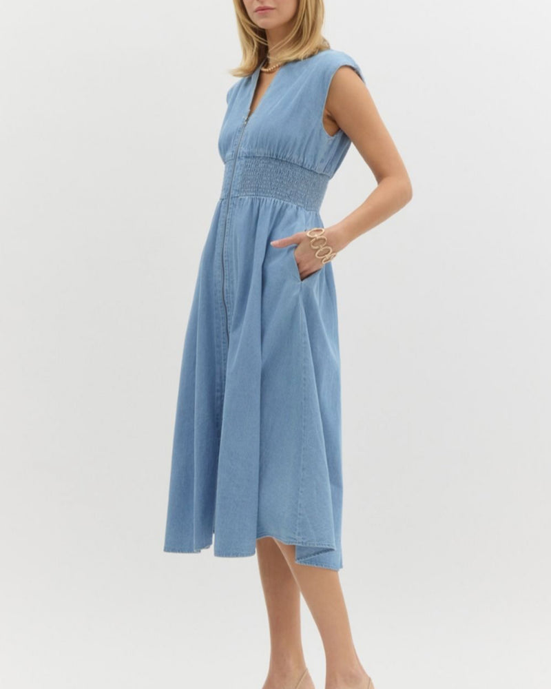 Big City Stroll Denim Dress