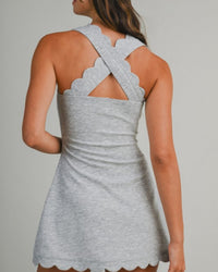 Skuba Scallop Elevated Atleisure Romper Dress