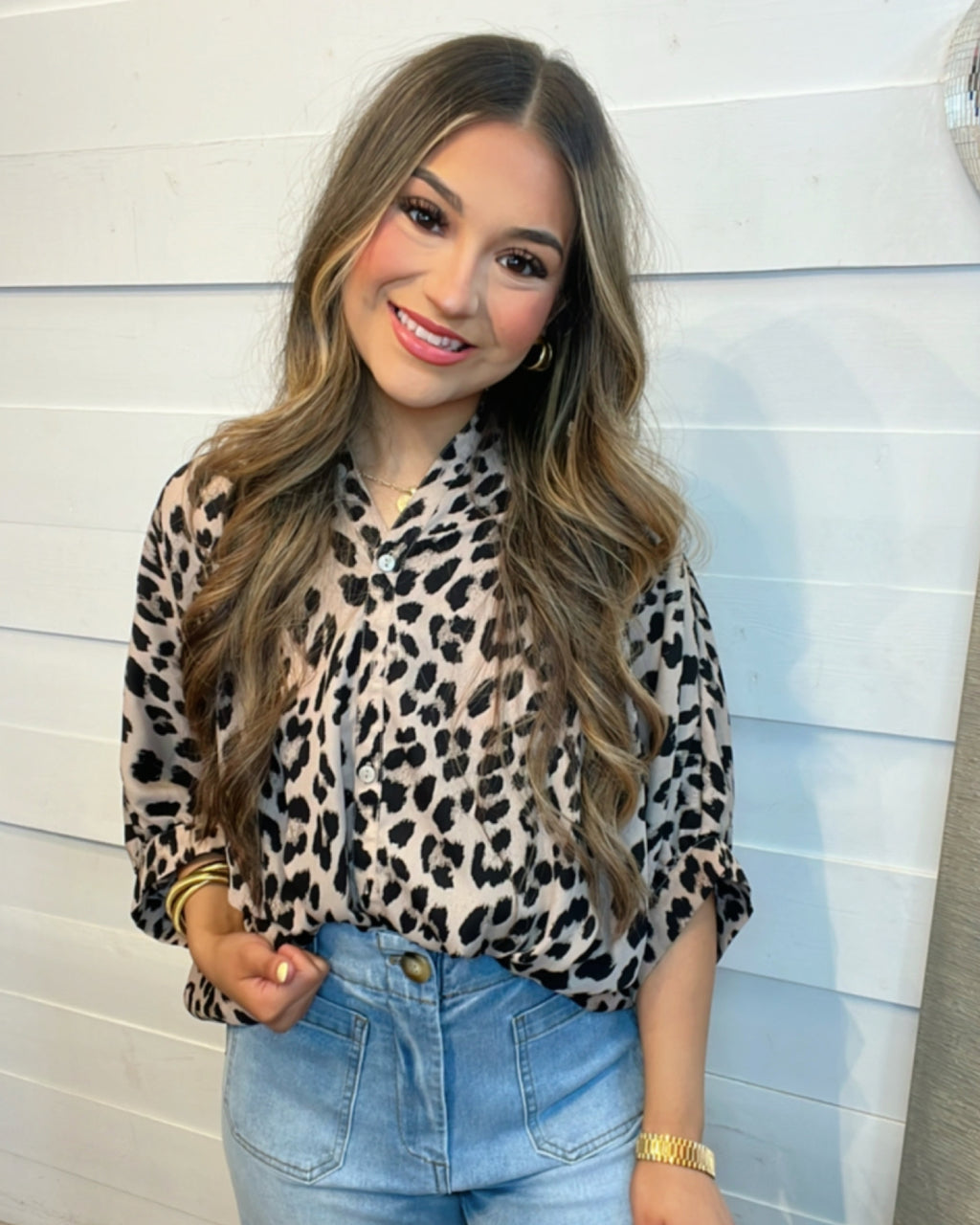 Productive Day in Leopard Dolman Top