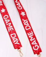 Game Day Spirit Sequin Strap in Red & White