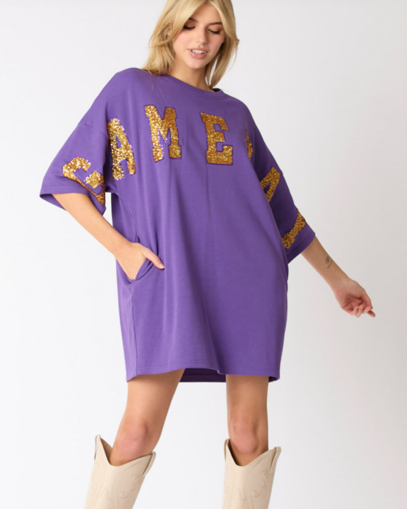 GAMEDAY Sequins Tee Dress