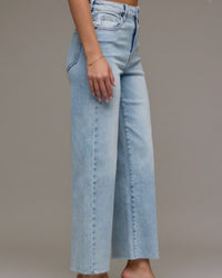 Light Wash Clean Stretch Wide Leg HIDDEN Jeans