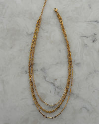 Triple Layered Gold Necklace