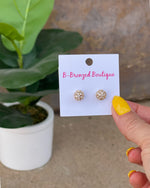 Rhinestone Ball Earrings