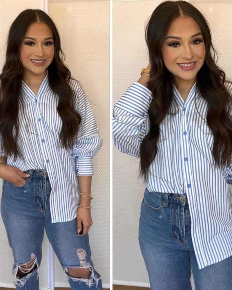 Perfect Luncheon Striped Blouse