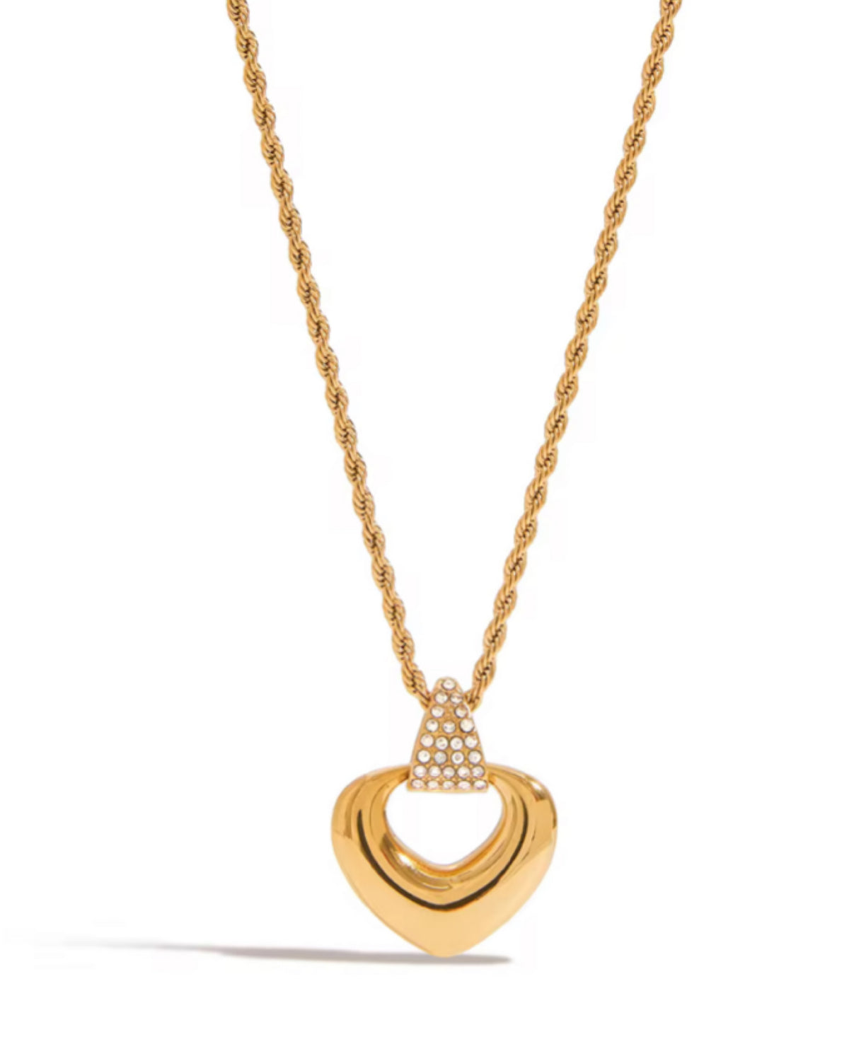 Rhinestone Hart Pendant Chain