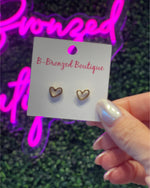 Metal Heart Studs