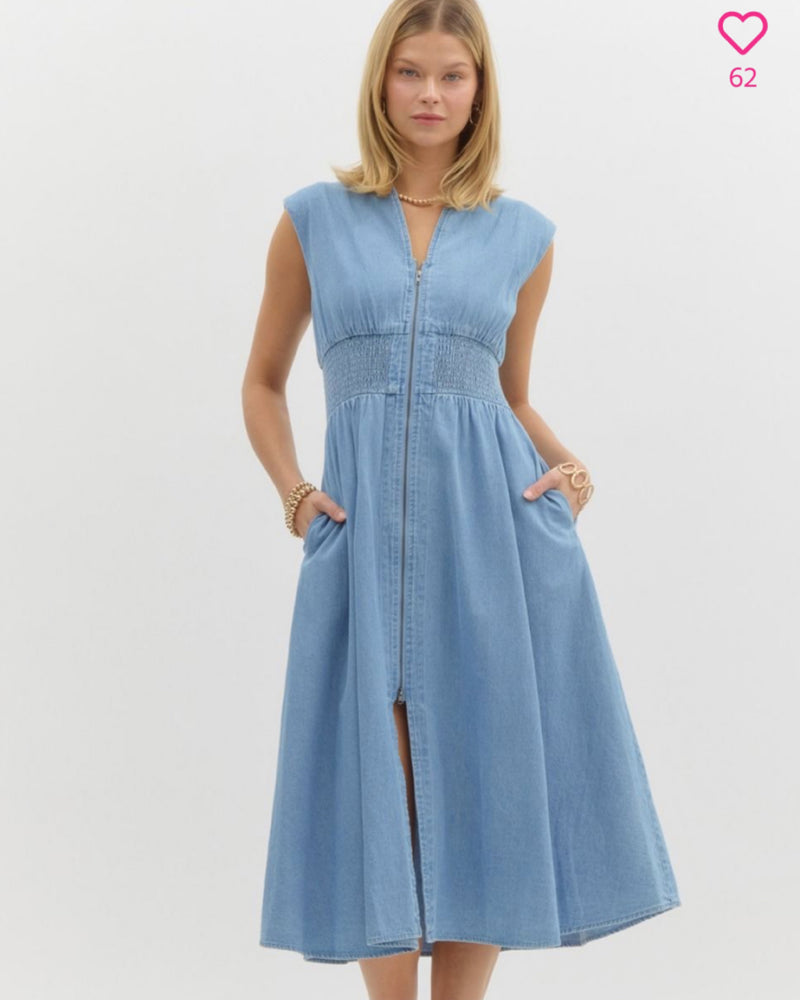 Big City Stroll Denim Dress