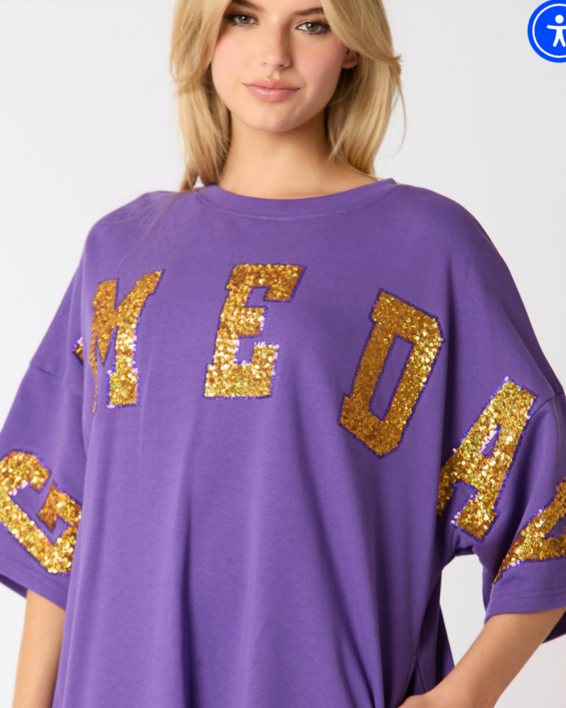 GAMEDAY Sequins Tee Dress