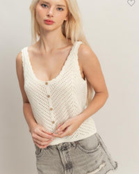Sweet Escape Open Knit Tank top