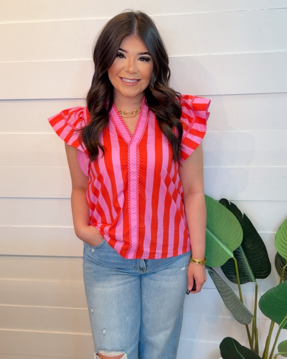 Rosè Rush Stripped Top