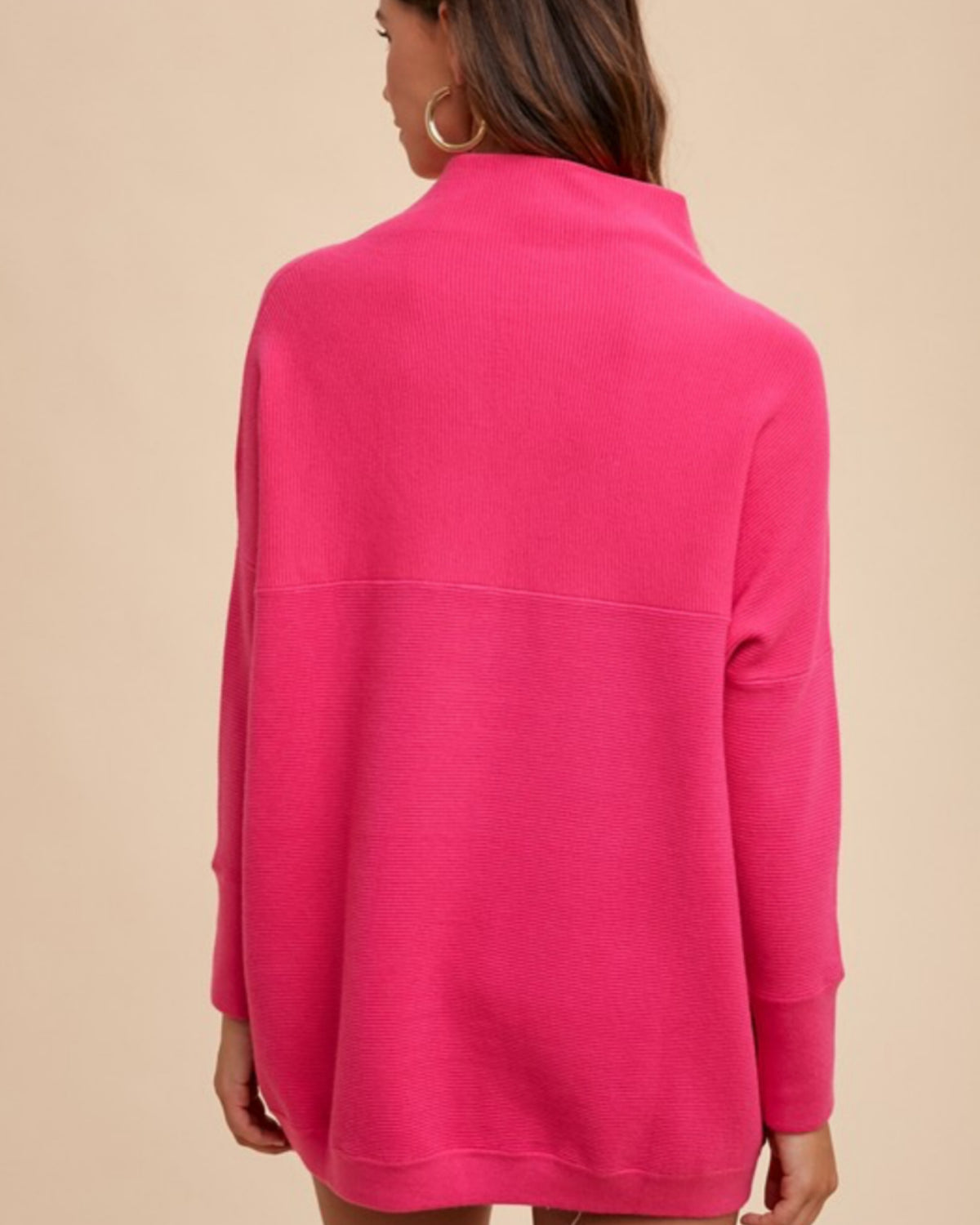 Winter Escape Sweater Tunic in PINK