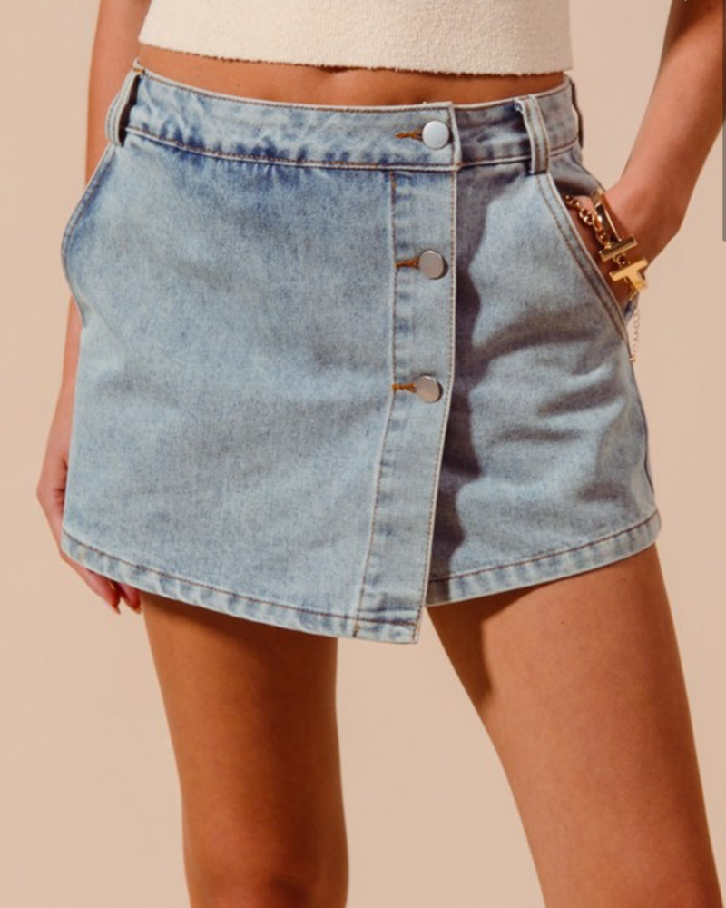 Lying to Myself Denim Skort