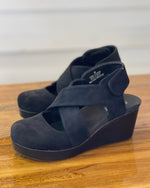 Lady Black Faux Suede Wedges by Corky’s