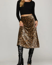 Untamable Velvet Leopard Skirt