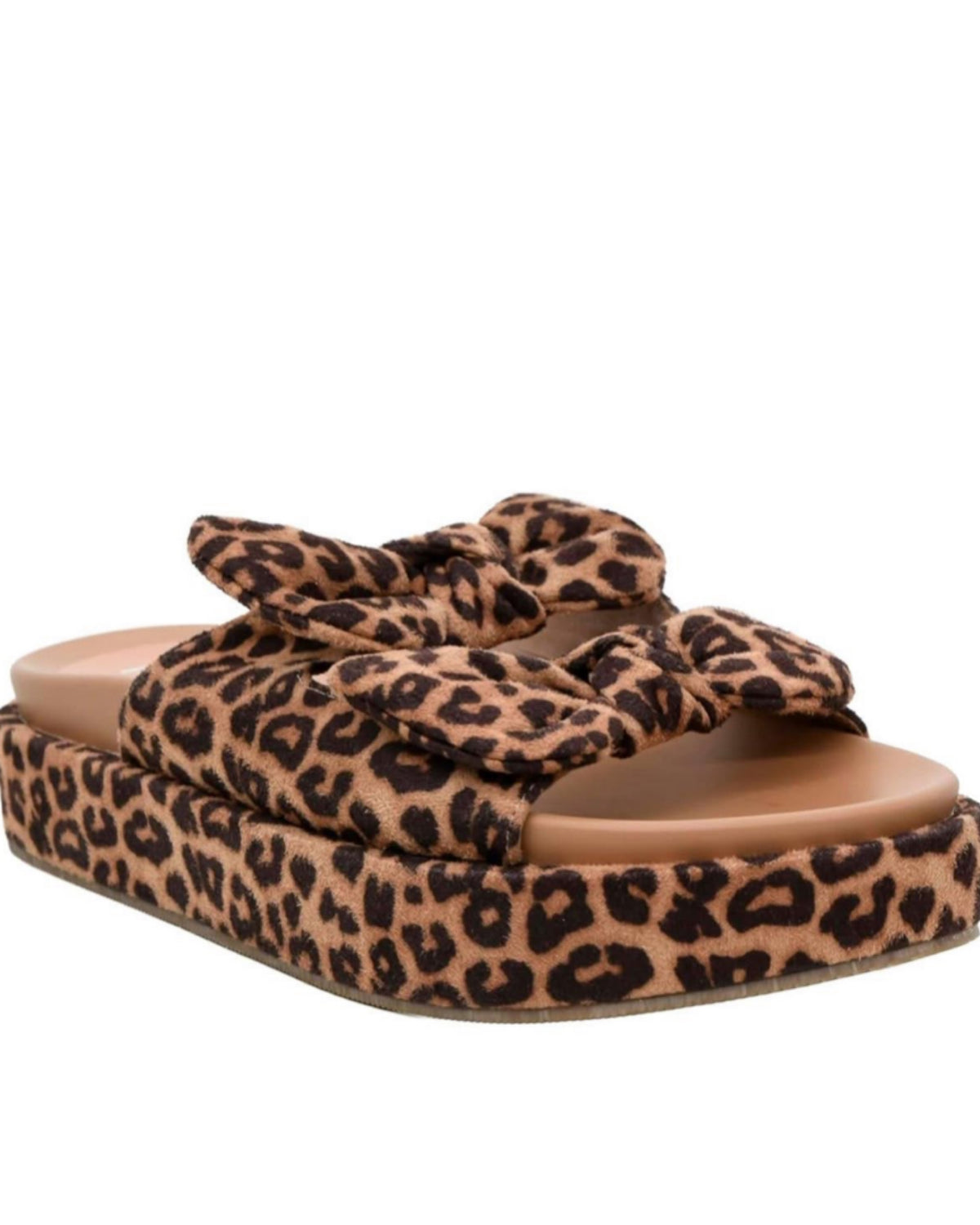 Lil Bit Knott Faux Leopard Suede by Corkys