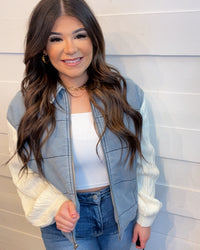 New Country Quilted Denim Jacket