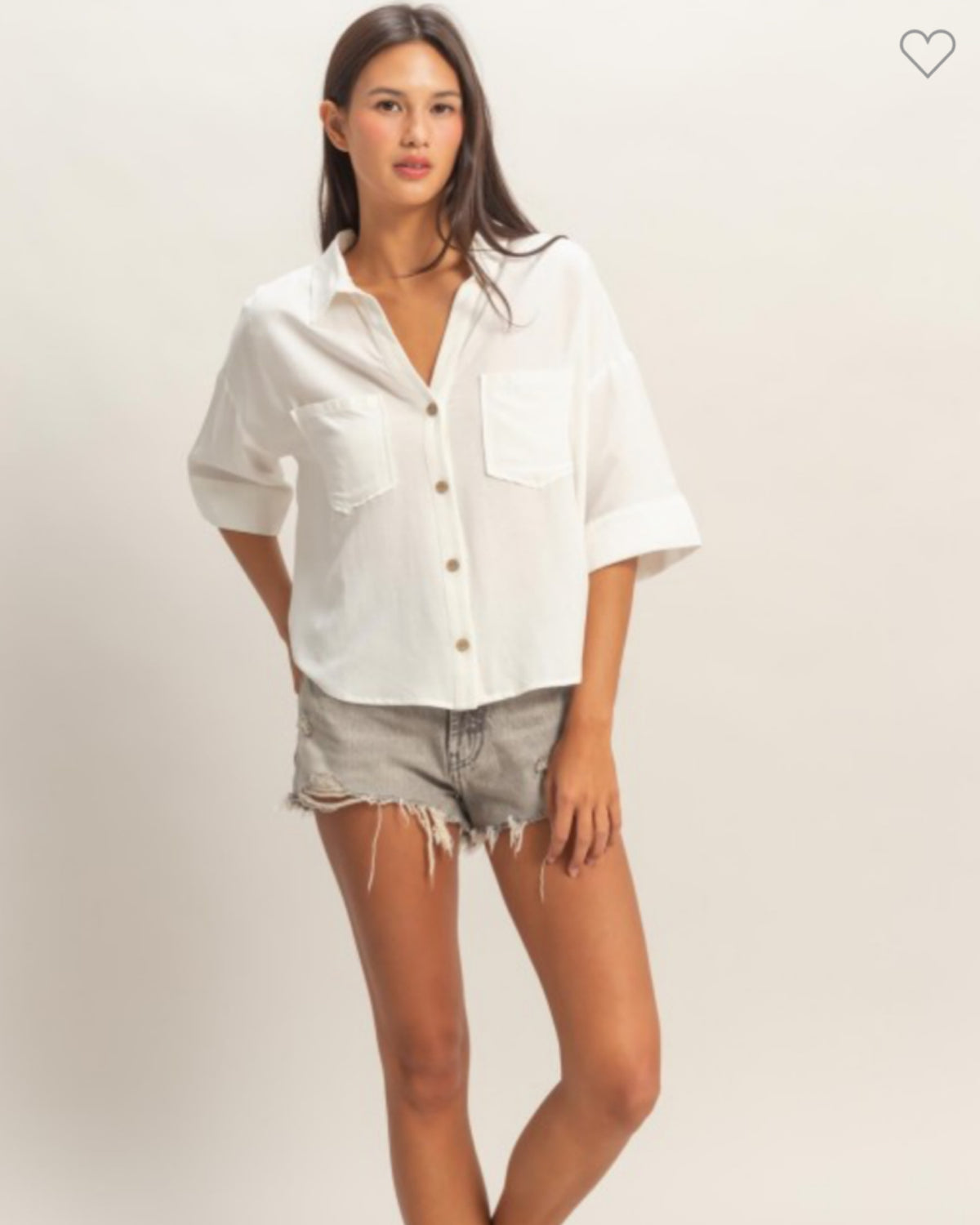 Office Casual Collard Short Sleeve