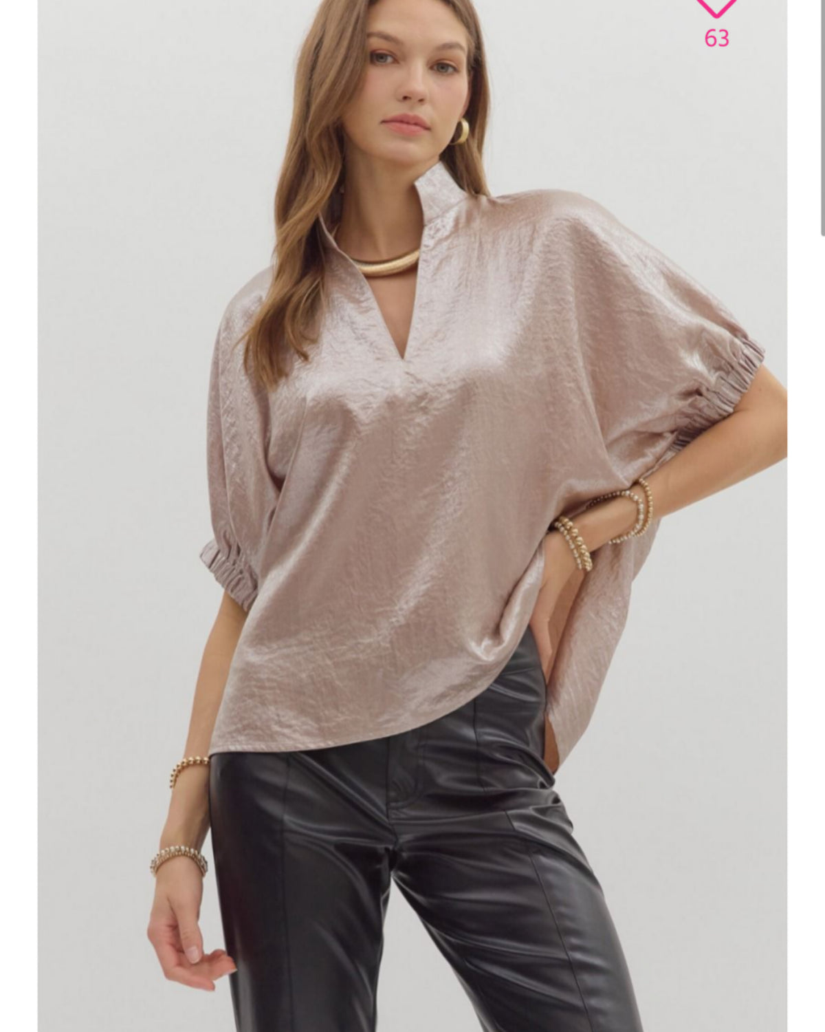 Toast to the Night Metallic Blouse