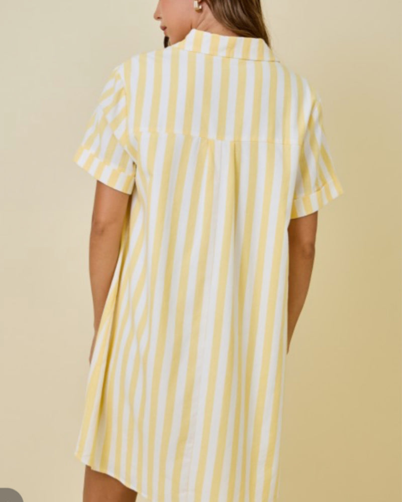 Shirt Dress/ Lemon