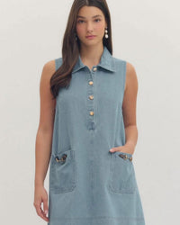 The Vineyard in the Fall Denim Dress