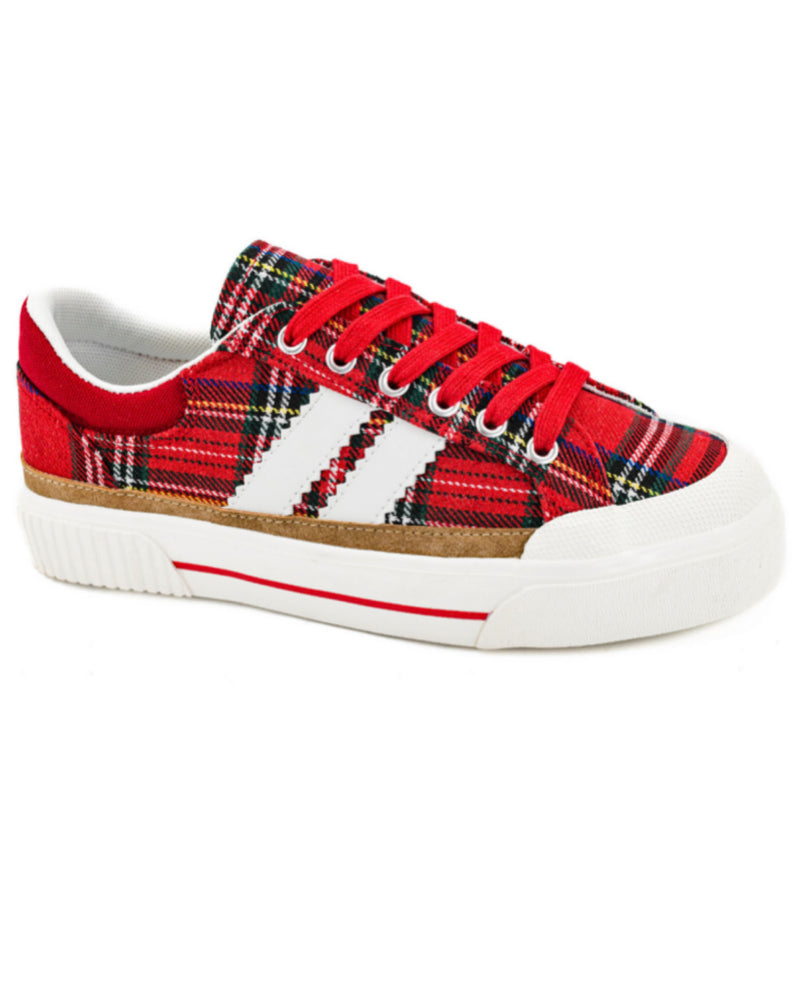 Thats Her Red Plaid Sneaker