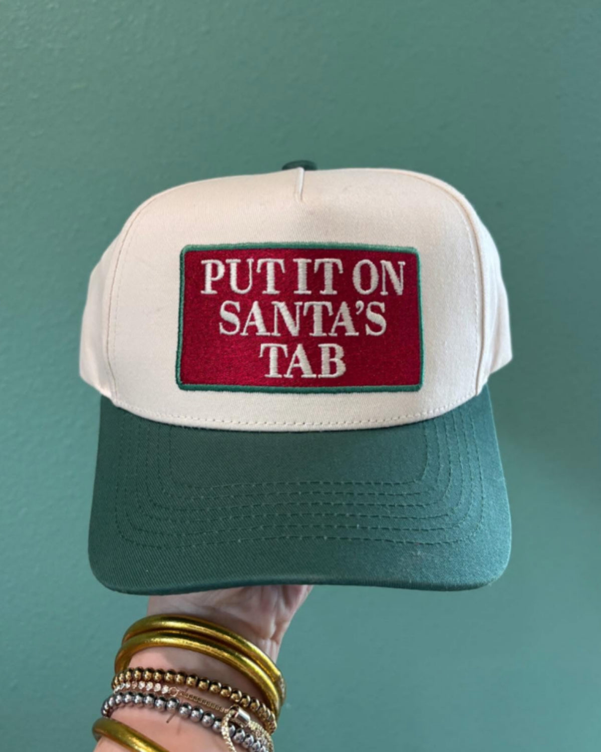 PUT IT ON SANTA'S TAB hat