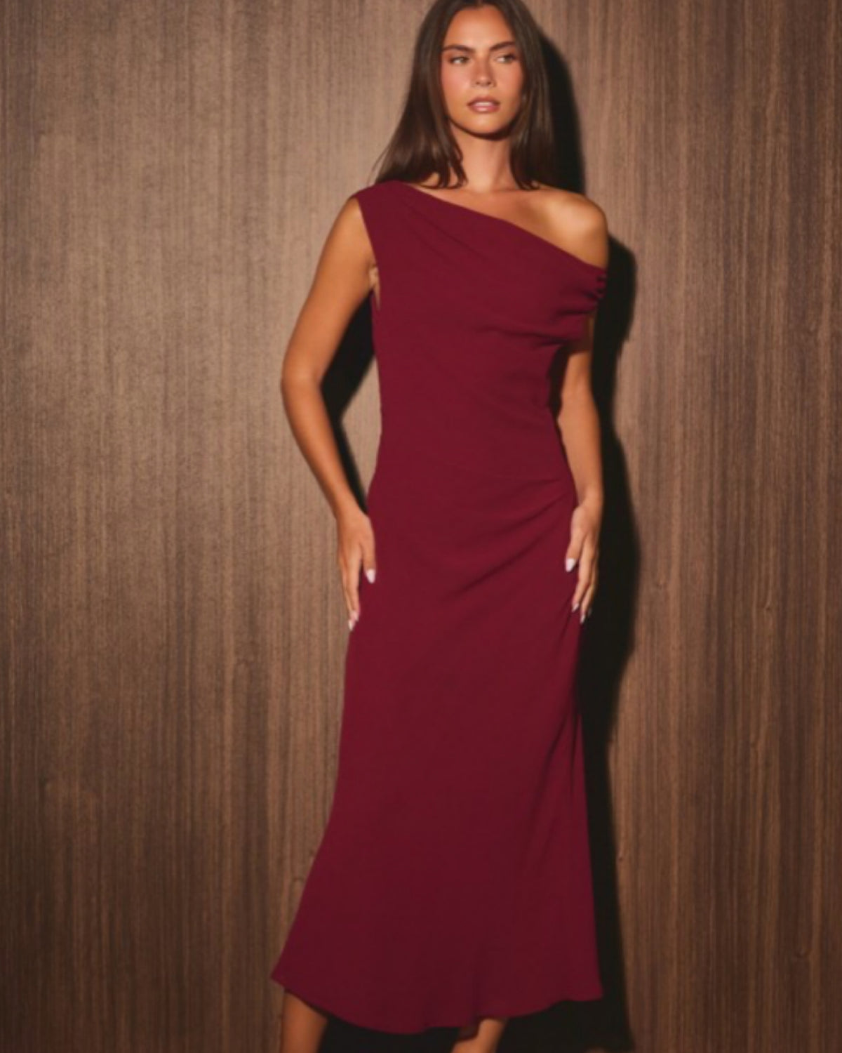 Into the Night Maroon Dress