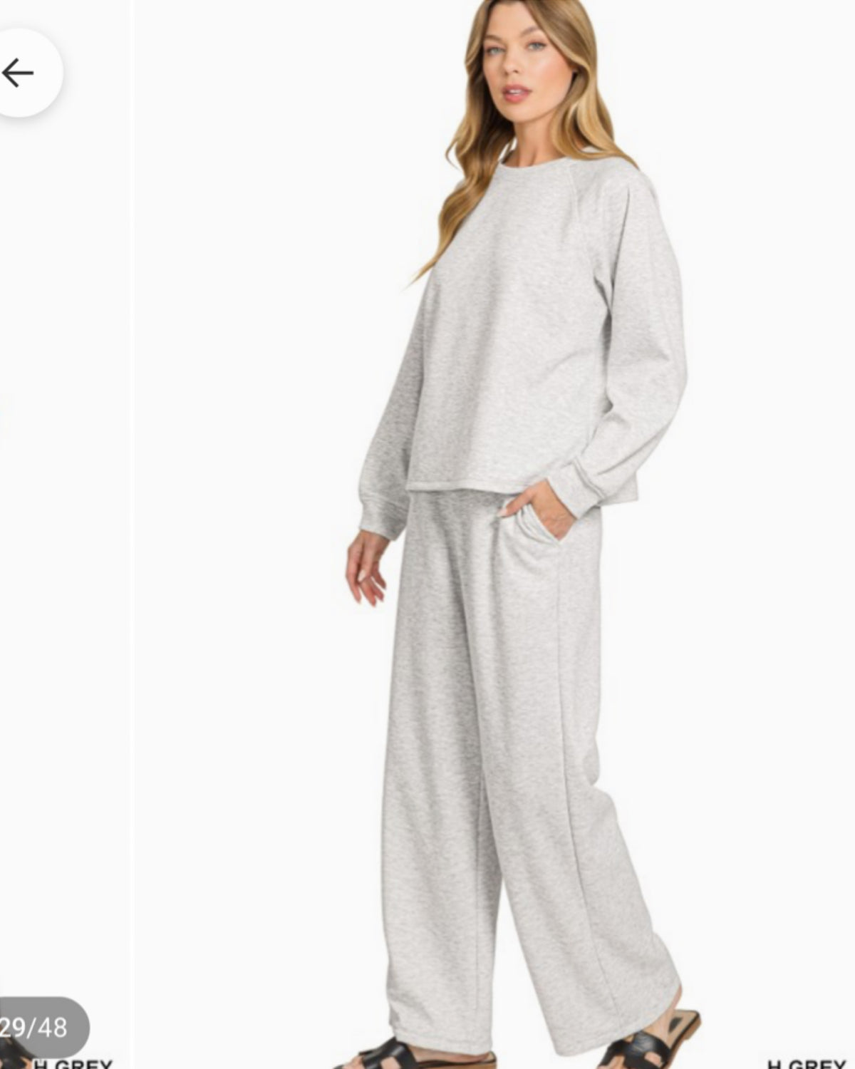 Molly's Skuba Crewneck Pant & Top Set in HEATHER GREY
