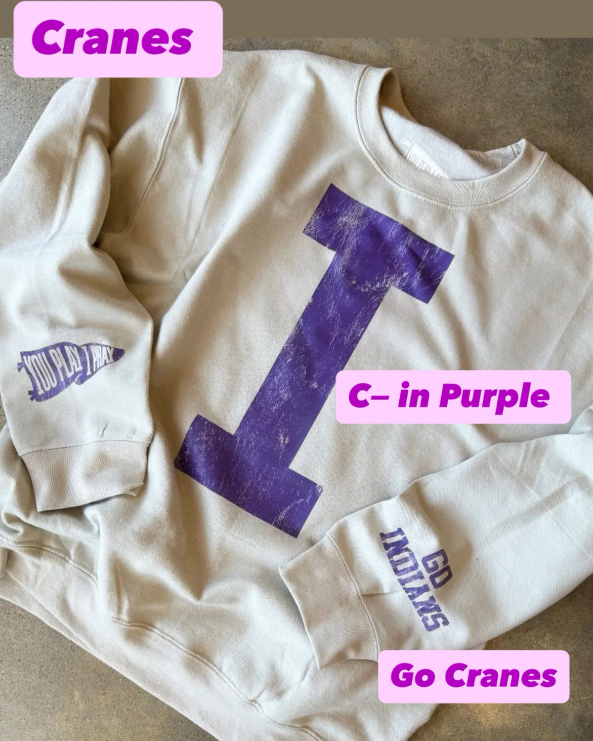 Preorder- 2.5 weeks C Sweatshirt in Oatmeal