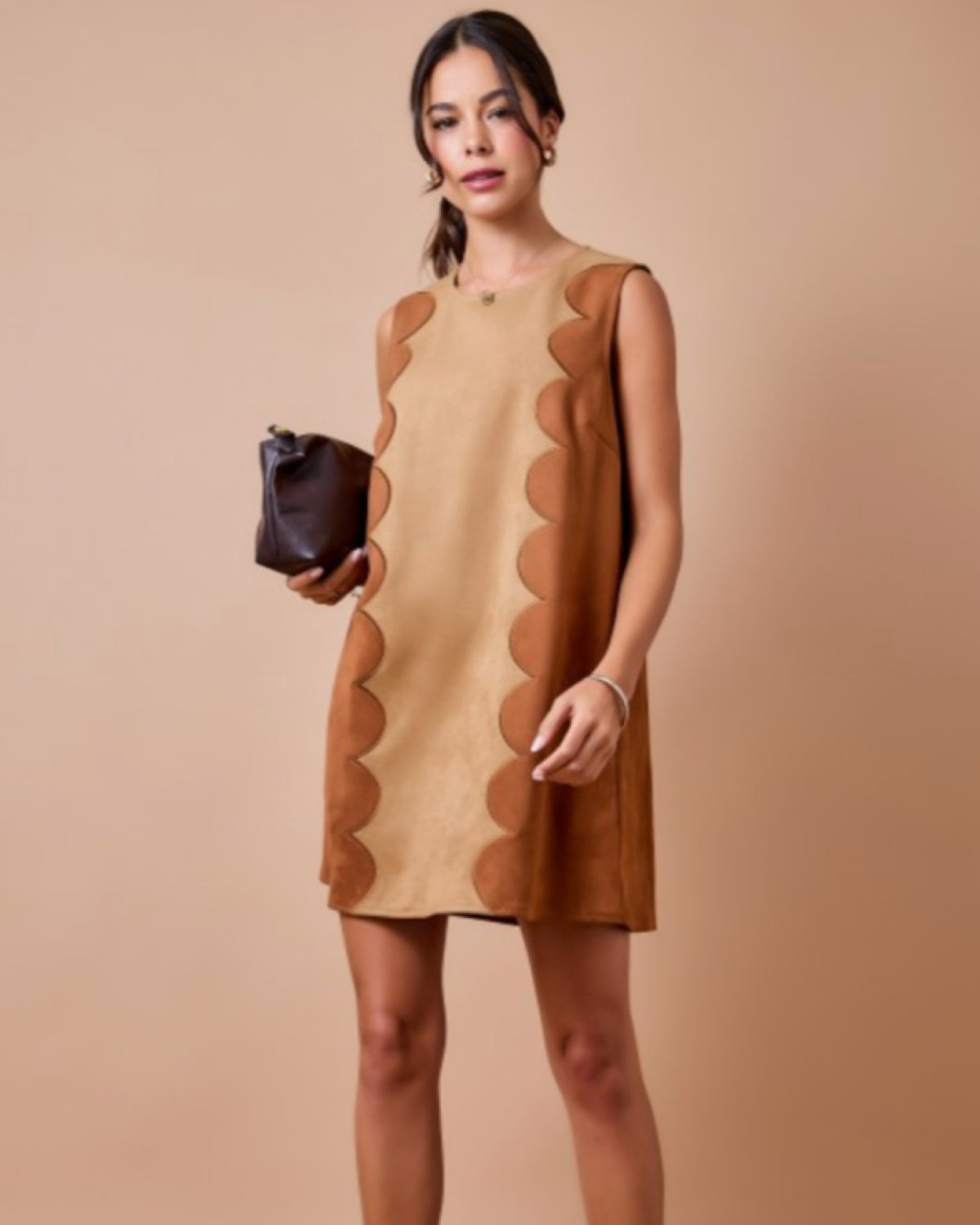Saddle Chic Suede Dress
