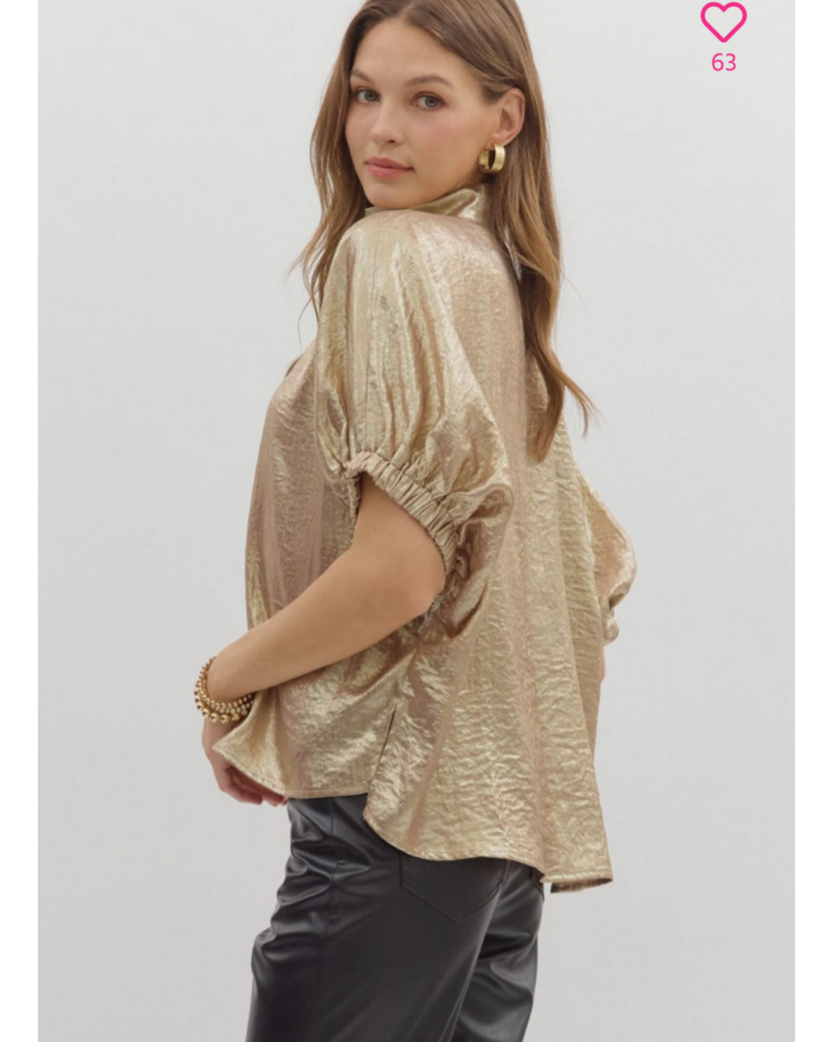 Toast to the Night Metallic Blouse