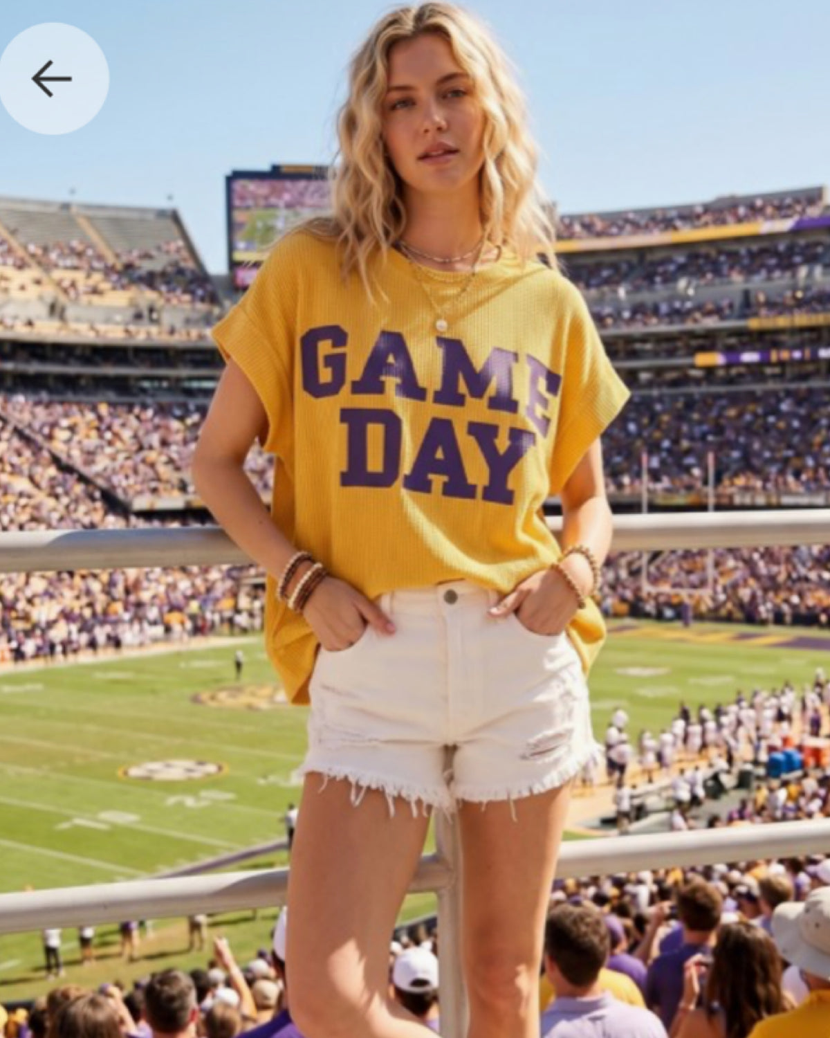 GAME DAY Ribbed Knit Top