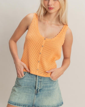 Sweet Escape Open Knit Tank top