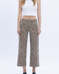 Olivia Leopard Denim Jeans