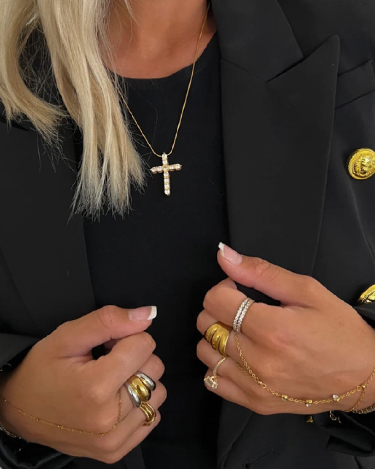 Xl Diamond Cross Necklace