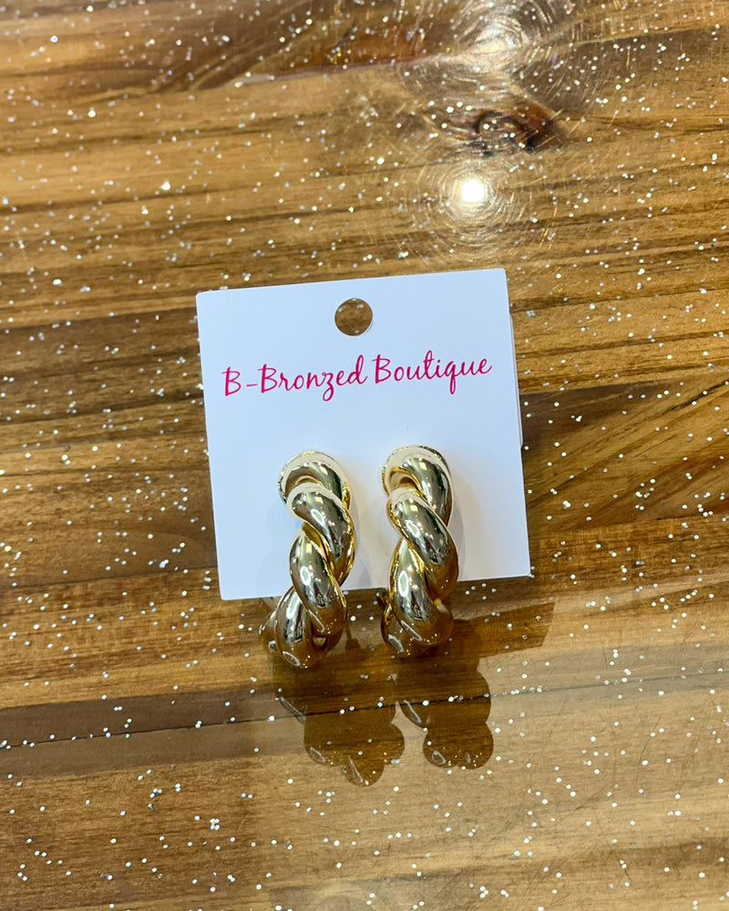 Gold Twist Hoop
