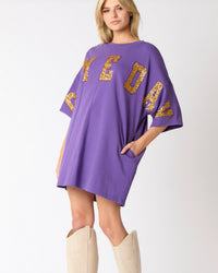 GAMEDAY Sequins Tee Dress