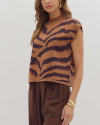 Something Wild in Tiger Sweater Top