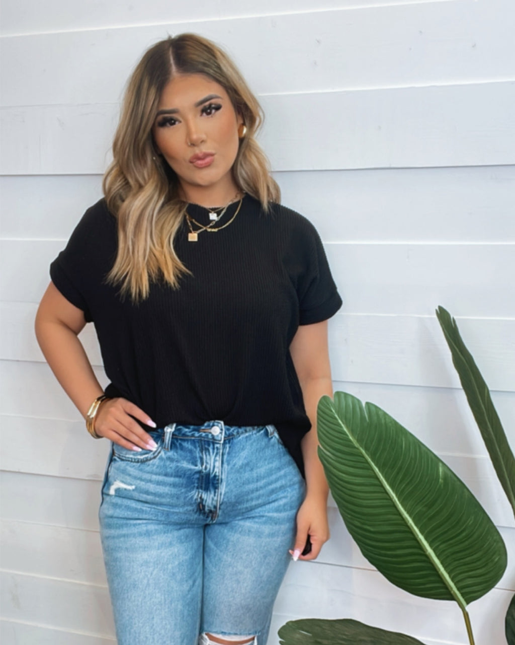 Casual Summer Nights Tee in Black